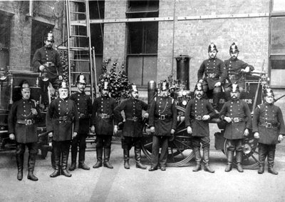 Kidderminster Fire Brigade, 1910 by English Photographer